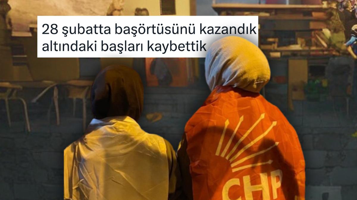 CHP'nin Zaferini Kutlayan Başörtülü Kadınlar İçin 28 Şubat Göndermesi Yapan Kullanıcı Tepki Çekti