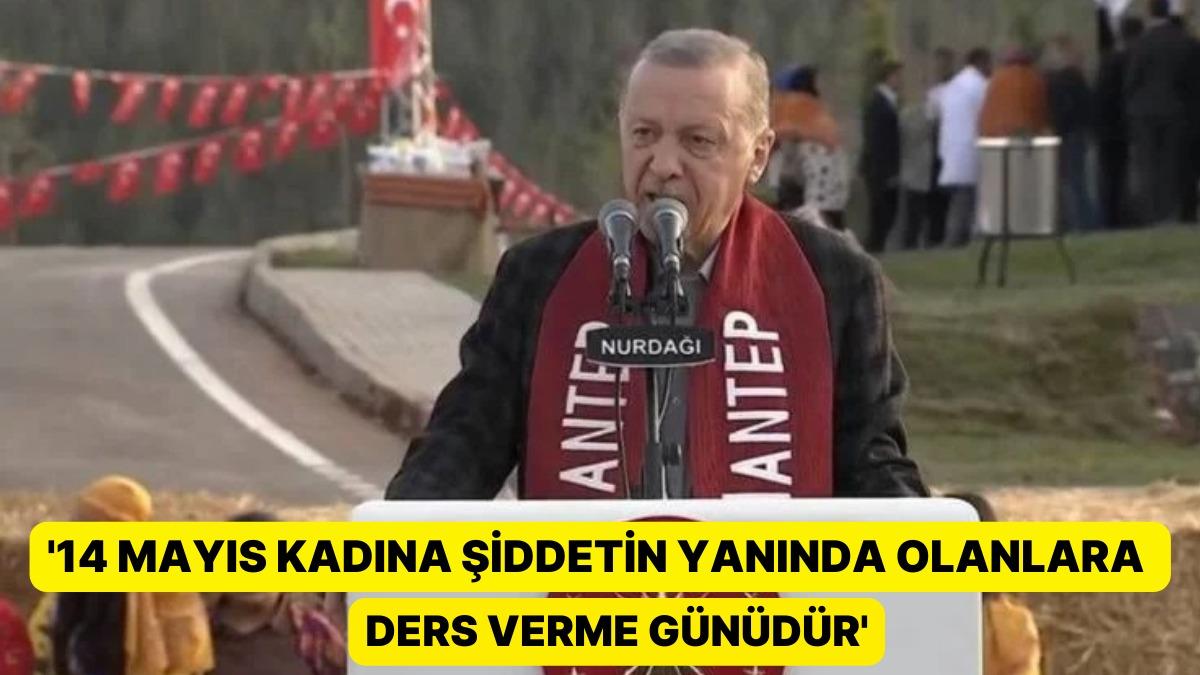 Erdoğan Yanlışlıkla Kılıçdaroğlu'na Oy İsterken Kadına Şiddete Karşı Mücadeleyi Destekleyenleri Anma Gününü Hatırlattı