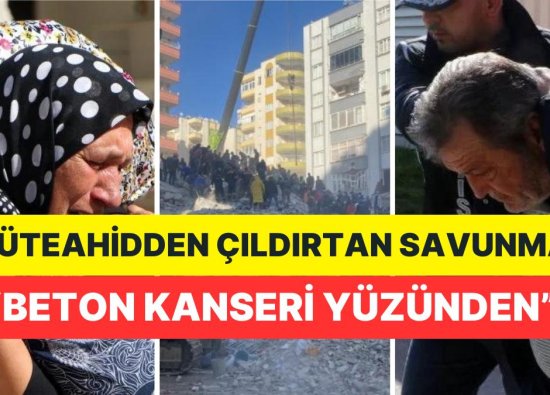 Adana'da 96 Kişiye Mezar Olan Bina Müteahhiti 'Beton Kanseri' Açıklamasıyla Saç Baş Yoldurdu!