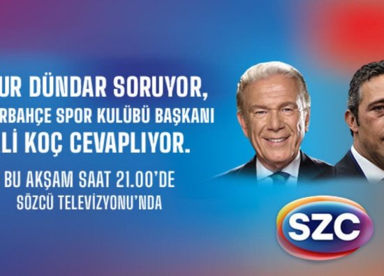 Ali Koç Sözcü TV'de: Fenerbahçe SK Başkanı Ali Koç Çarşamba 21:00'da Uğur Dündar'a Konuk Oluyor!