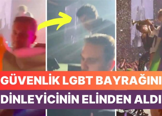 Dolu Kadehi Ters Tut Konserinde Güvenlik Görevlisi LGBT Bayrağını Seyirciden Alınca Solist Olaya Müdahale Etti