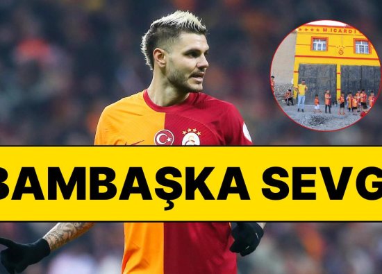 Galatasaray Taraftarı Evini Sarı-Kırmızıya Boyadı Mauro Icardi'nin Adını Yazmayı da Eksik Etmedi